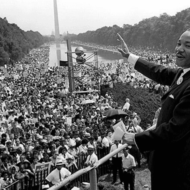 Image of Dr. Martin Luther King Jr. at a civil rights rally in Washington D.C. for an article about 10 interesting facts about Martin Luther King.