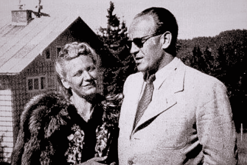Image of Emilie and Oskar Schindler following World War II for a blog post covering historical love stories.