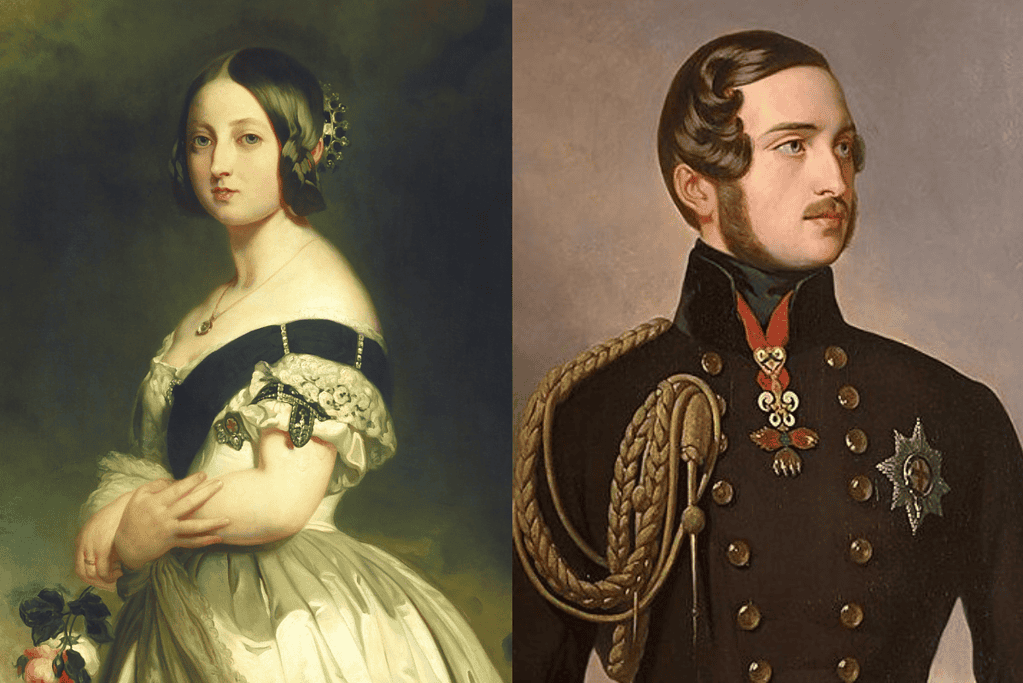 Image of a young Queen Victoria and Prince Albert of the United Kingdom.
