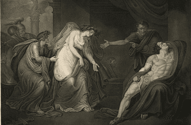 Image of one of the most famous historical love stories of all time, Cleopatra and Mark Antony