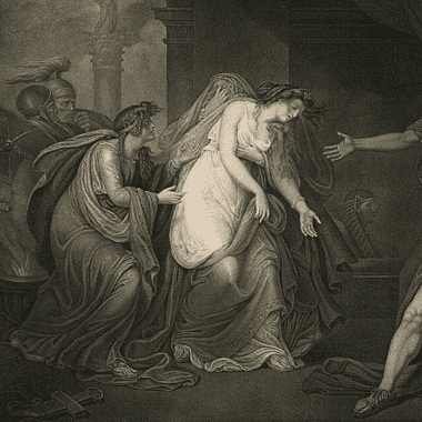 Image of one of the most famous historical love stories of all time, Cleopatra and Mark Antony