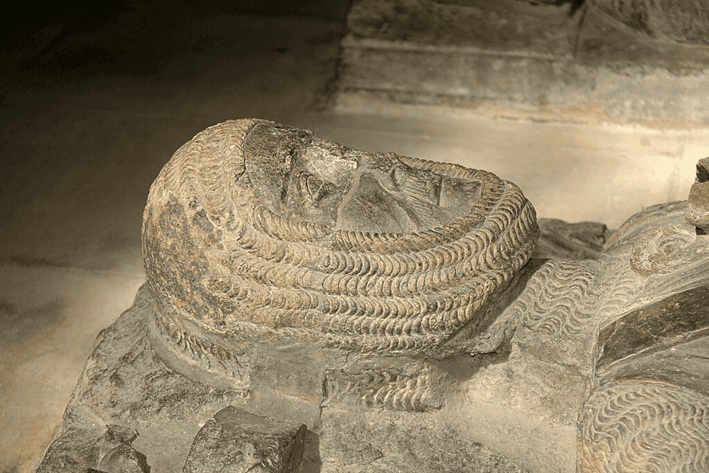 Image of an effigy of Sir William Marshal, 1st Earl of Pembroke, one of the many great knights of England, at the Temple Church in London, England