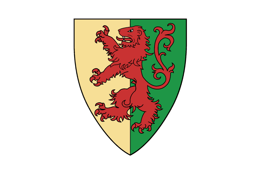 Image of the coat of arms of one of the great knights of England, William Marshal