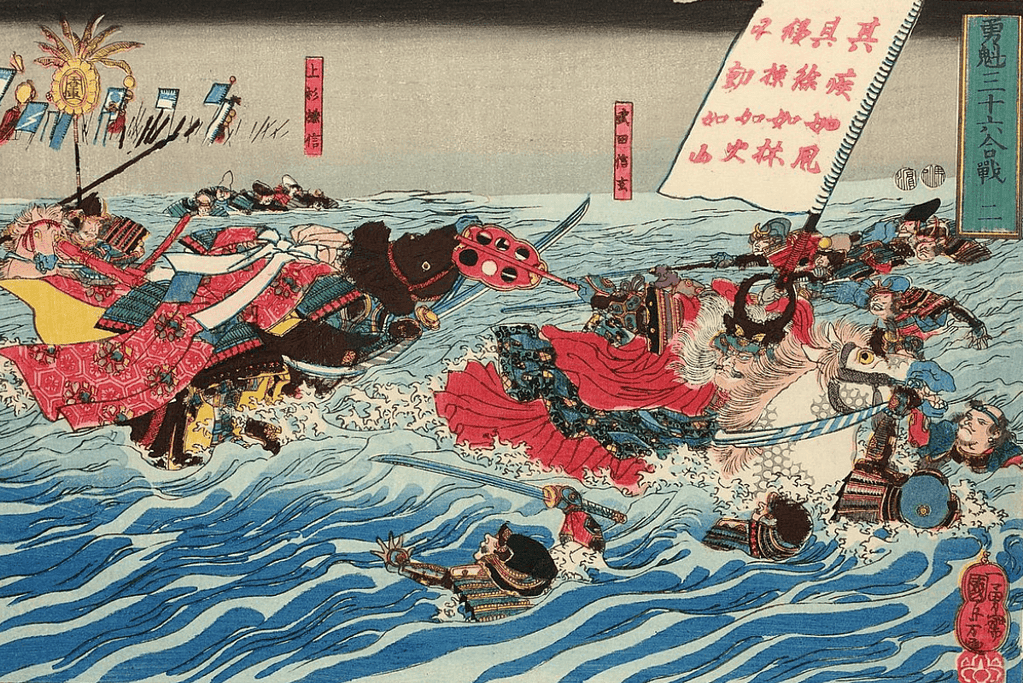 Image of one of the Battles of Kawanakajima