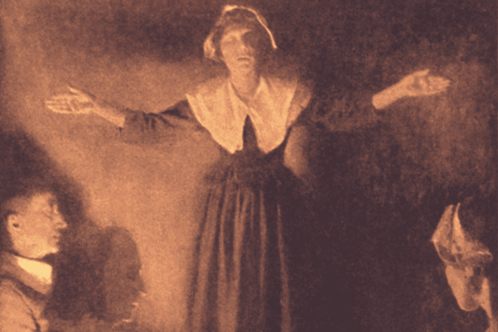 Image of Rebecca Nurse under examination by local magistrates