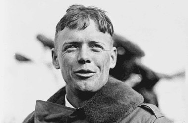 Image of a young Charles Lindberg for a blog post covering 10 interesting facts about Charles Lindbergh.