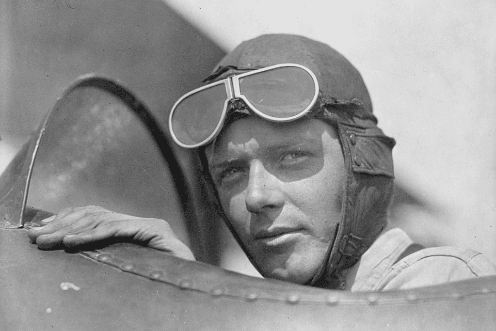 Image of Charles Lindbergh in the cockpit for a blog post covering 10 intriguing facts about Charles Lindbergh.