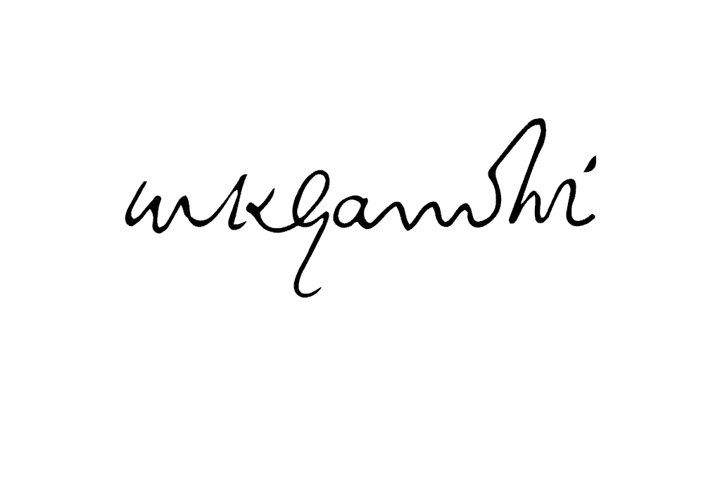 facts-about-mahatma-gandhi-bio Image of Mahatma Gandhi's signature.