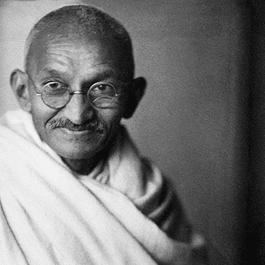 Image of Gandhi for a blog post covering 10 interesting facts about Mahatma Gandhi.