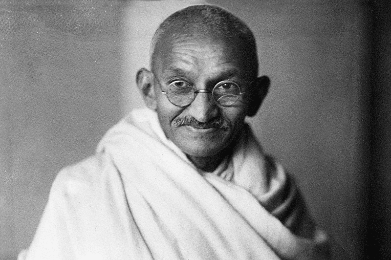 Image of Gandhi for a blog post covering 10 interesting facts about Mahatma Gandhi.