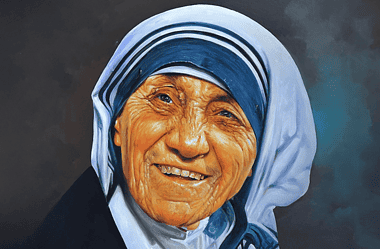 Image of an oil painting of Mother Teresa, painted by artist Rajasekharan Parameswaran (https://commons.wikimedia.org/wiki/User:Rajasekharan_Parameswaran); no changes made.