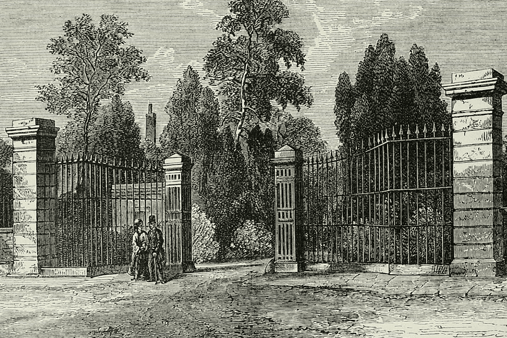 Image of the front gate of one of London's magnificent seven cemeteries.