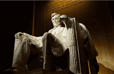 Image of the interior of the Lincoln Memorial in Washington D.C. for an article covering 10 fascinating facts about Abraham Lincoln.