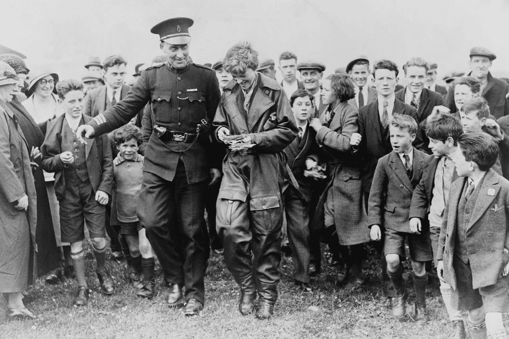 Image of Amelia Earhart soon after her arrival in Europe for a blog post covering fascinating facts about Amelia Earhart.