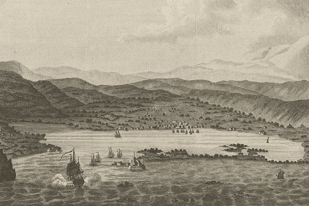 facts-about-charles-vane-capture-and-trial Image of an artist's depiction of Port Royal, Jamaica in the 17th century.