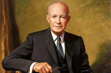 Image of the official White House portrait of President Dwight D. Eisenhower for a blog post covering fascinating facts about Dwight Eisenhower.
