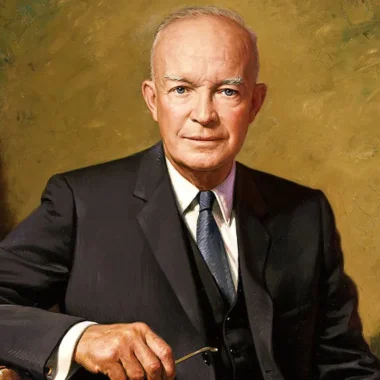 Image of the official White House portrait of President Dwight D. Eisenhower for a blog post covering fascinating facts about Dwight Eisenhower.