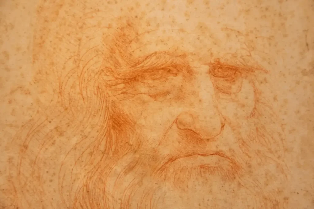 Image of a self-portrait of Leonardo da Vinci for an article covering interesting facts about Leonardo da Vinci.