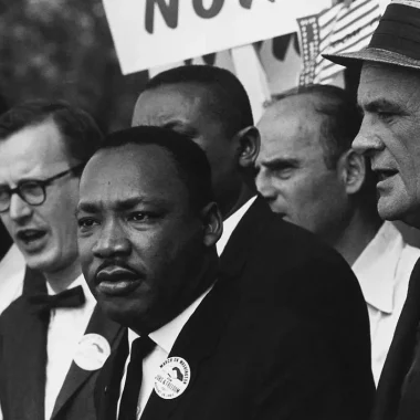 Image of Martin Luther King Jr. speaking for a blog post covering 10 interesting facts about MLK's I Have a Dream speech in August 1963.