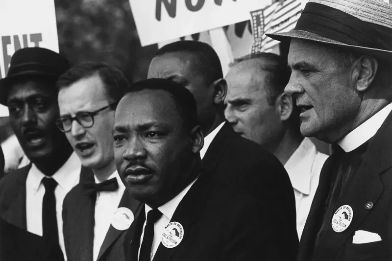 Image of Martin Luther King Jr. speaking for a blog post covering 10 interesting facts about MLK's I Have a Dream speech in August 1963.
