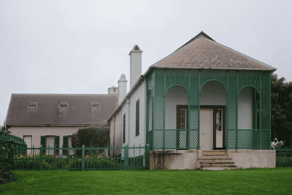 Image of Longwood House on the island of St. Helena, where Napoleon died in 1821.
