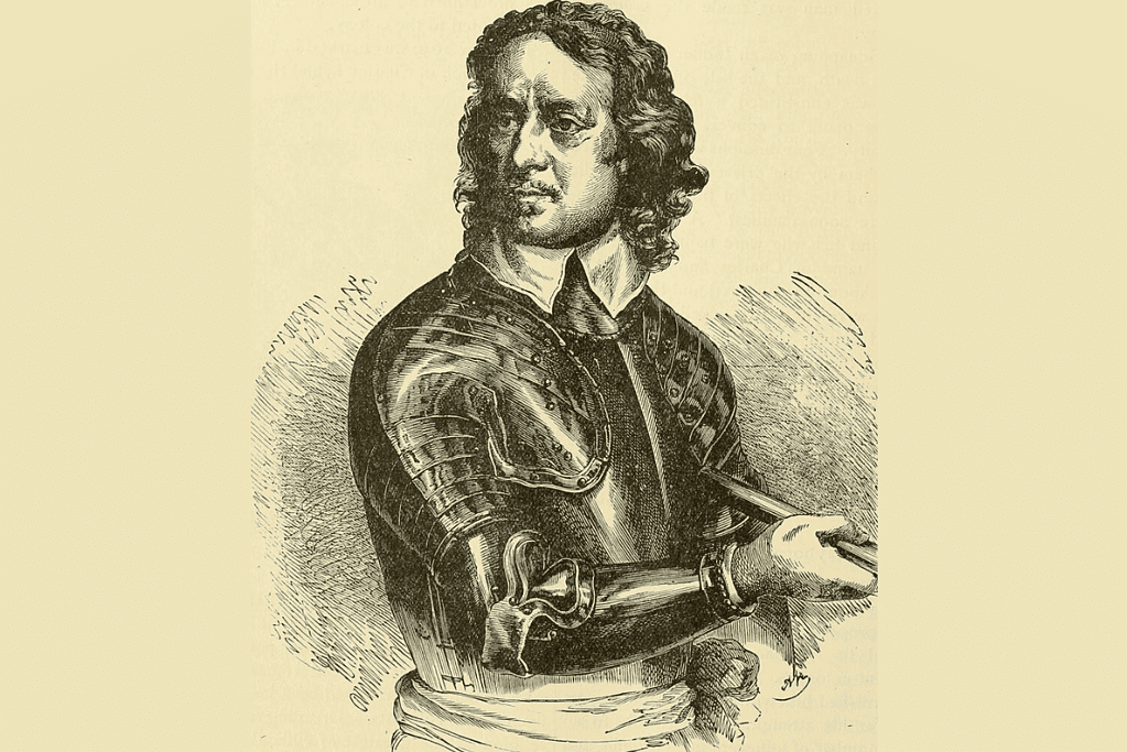 Image of a portrait of Oliver Cromwell for a blog post covering 10 interesting facts about Oliver Cromwell.