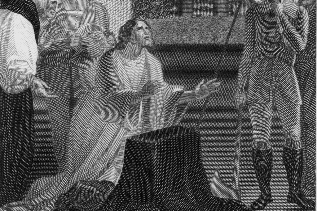 Image of an artist's rendition of the execution of King Charles I.