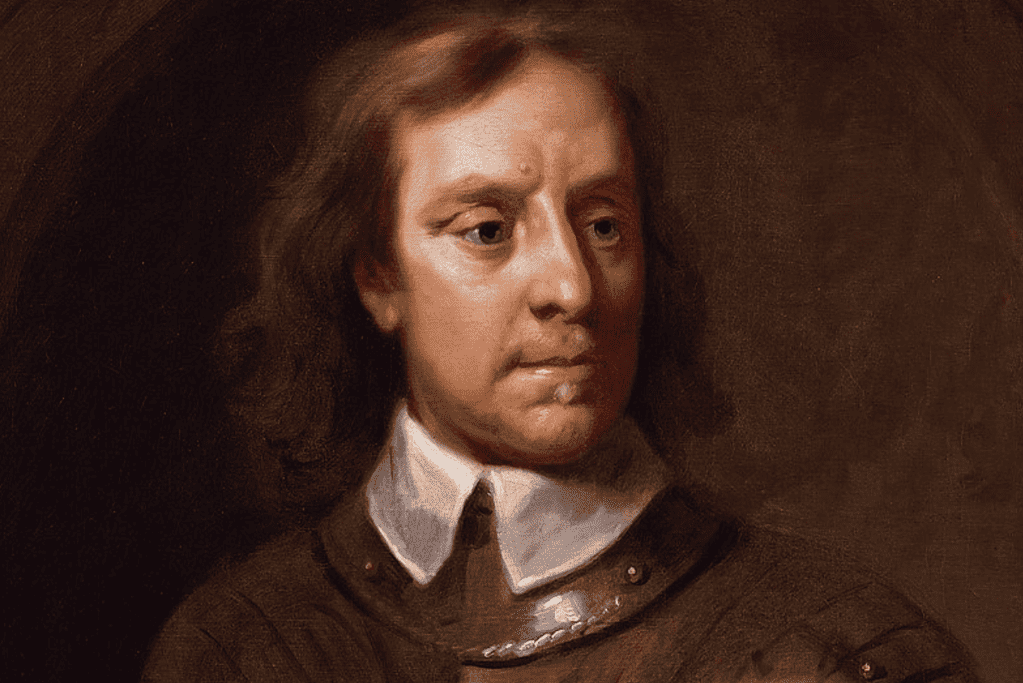 Image of the official portrait of the Lord Protector Oliver Cromwell for a blog post covering 10 interesting facts about Oliver Cromwell.
