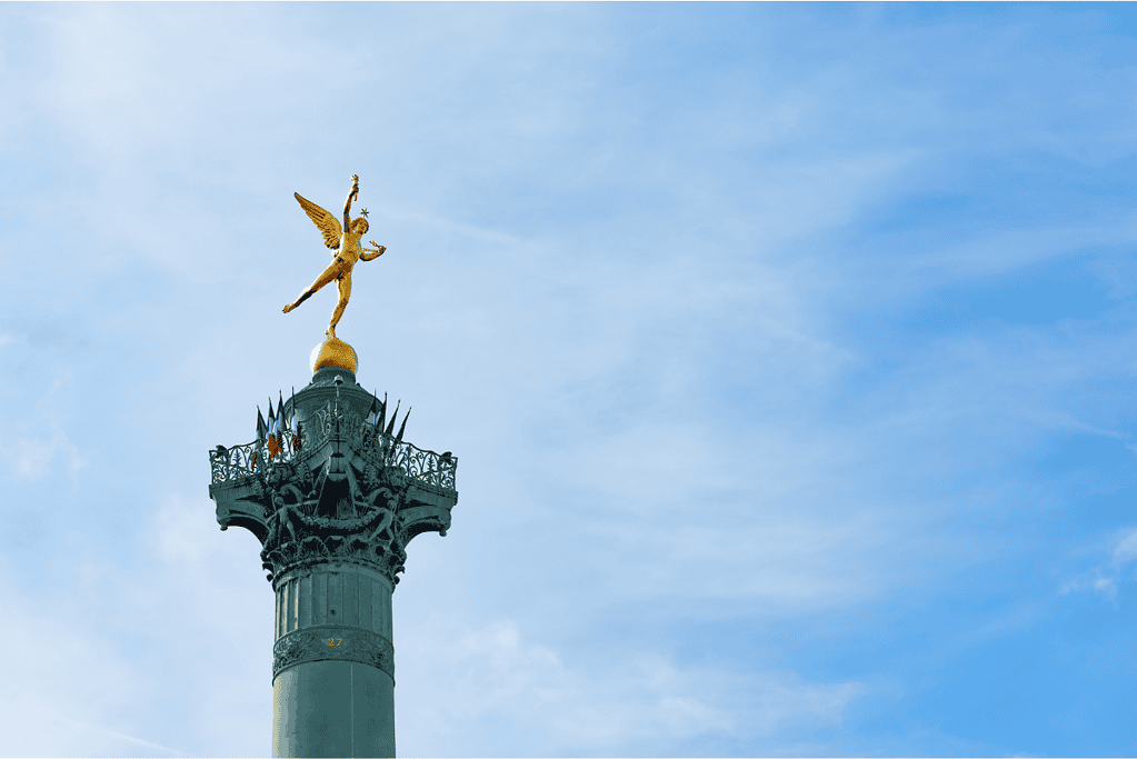 fall-of-the-bastille-closing Image of the Place de la Bastille monument in Paris.