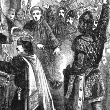 Image of the coronation of William the Conqueror for an article covering significant historical events on Christmas Day.