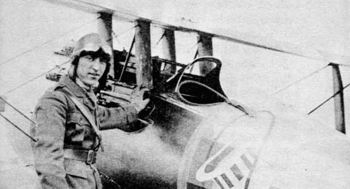 Image of American fighter pilot Eddie Rickenbacker for a blog post covering early pioneers of aviation.