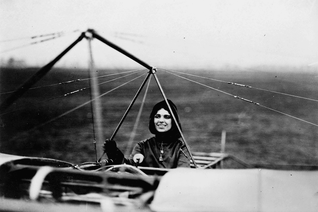Harriet Quimby, the first woman to earn a U.S. pilot's license and first woman to fly across the English Channel