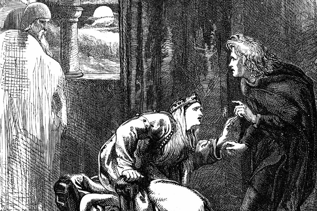 Image of a scene from Hamlet for a blog post covering interesting facts about William Shakespeare.