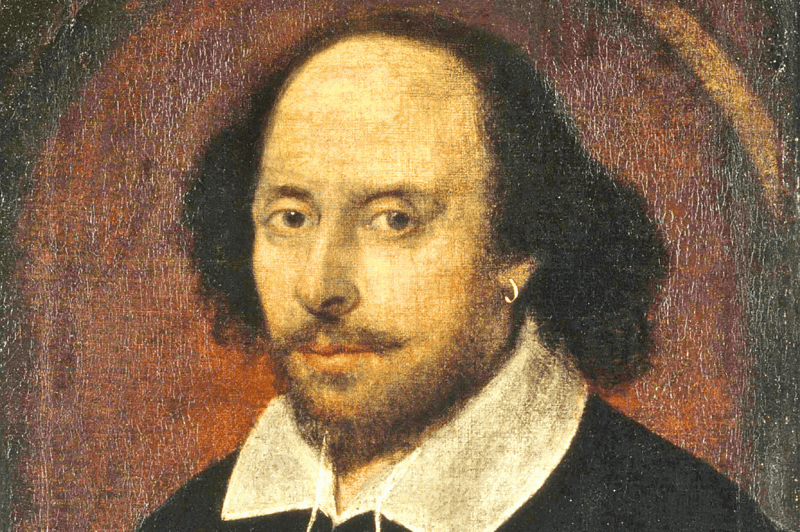 Image of portrait of playwrite William Shakespeare for a blog post covering interesting facts about William Shakespeare.