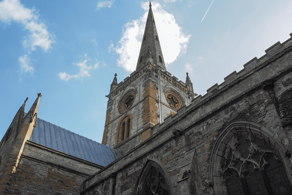 Image of St. Mary's church in Stratford-upon-Avon, England (UK).