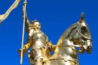 Image of one of the most iconic warrior saints in history, Saint Joan of Arc.