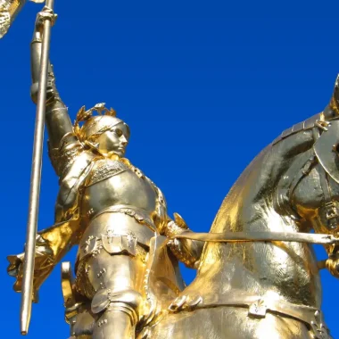 Image of one of the most iconic warrior saints in history, Saint Joan of Arc.