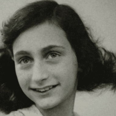 Image of a passport photo of Anne Frank for a blog post covering 10 interesting facts about Anne Frank.