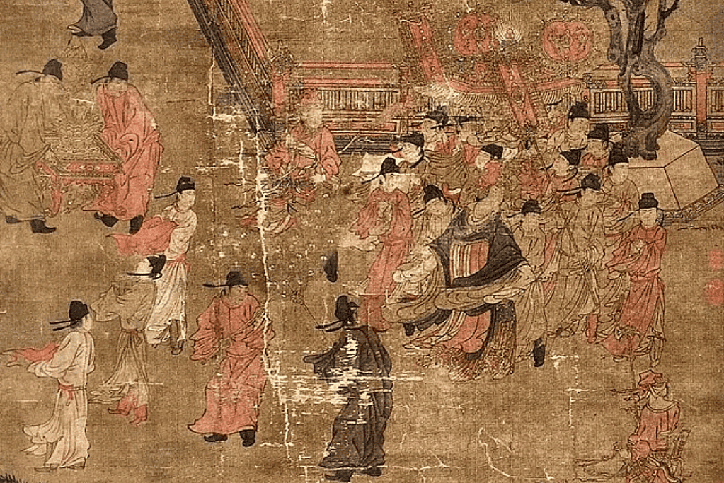 Image of the court of Empress We Zetain