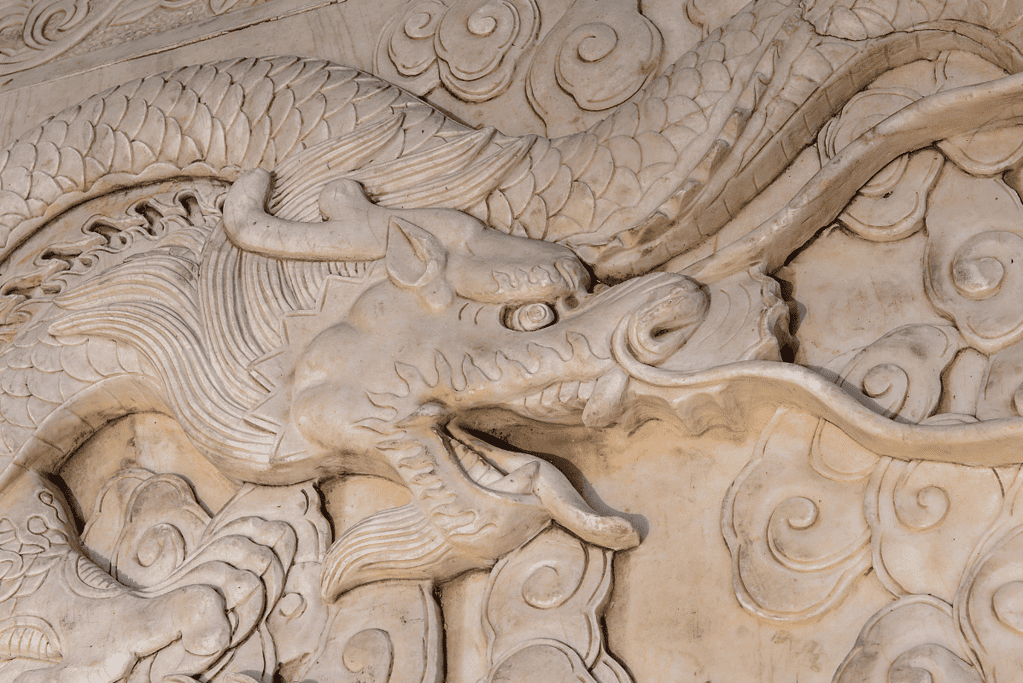 Image of a wall stone carving from the Tang Dynasty.