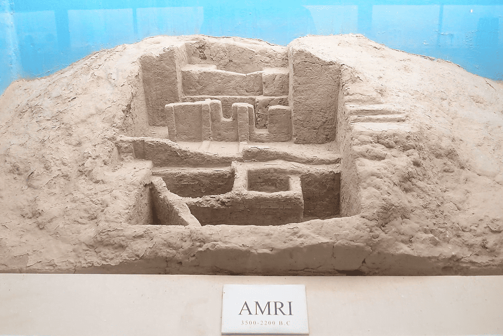 Image of a scale model of the ancient Indus civilization for a blog post covering 11 cities of the Indus river valley civilization 