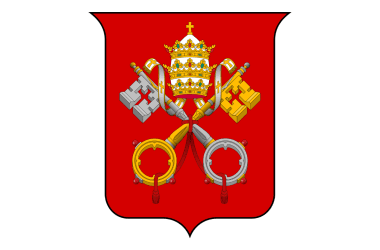 Image of the Holy See coat of arms for a blog post providing the list of popes throughout history.