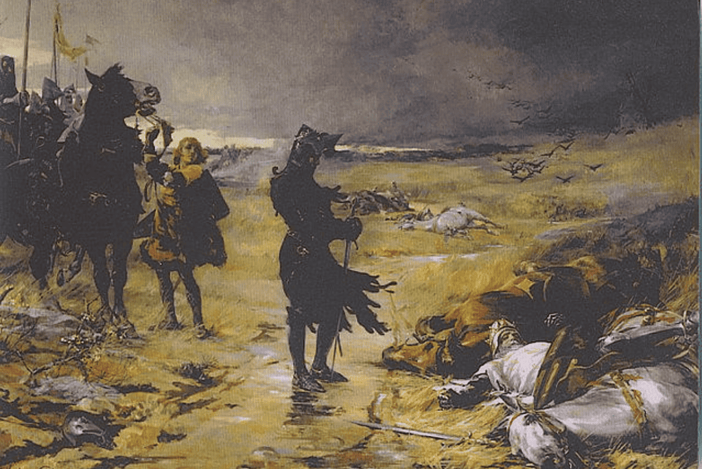 Image of Edward the Black Prince following the Battle of Crecy.