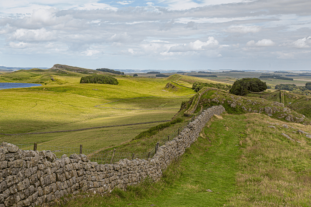 Image of Hadrian's Wall in modern-day England