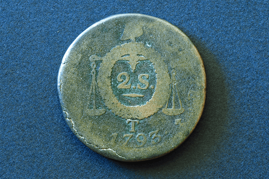 Image of French currency during the French Revolution.