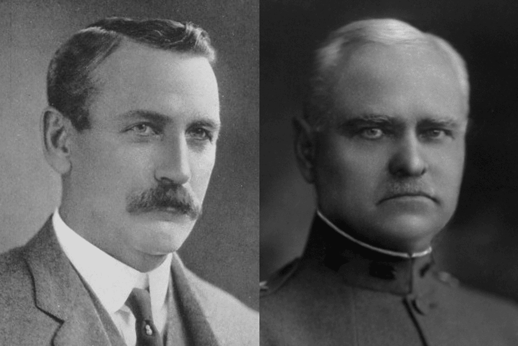 Image of the leader of American Panama Canal engineering team, John Frank Stevens and George Washington Goethals.