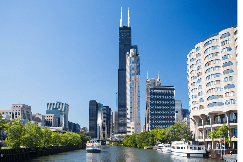 Image of the Willis Tower (formerly the Sears Tower in Chicago.