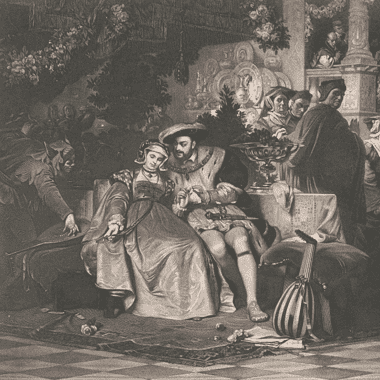 Image of Anne Boleyn and Henry VIII for a blog post covering the six wives of Henry VIII.