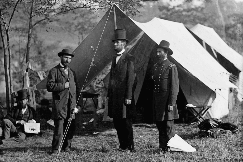 facts-about-abraham-lincoln-unusual-height Image of President Lincoln at Antietam for a blog post covering interesting facts about Abraham Lincoln.