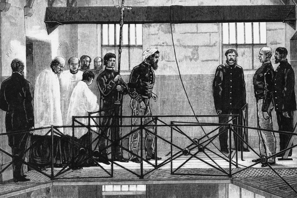 Image of Ned Kelly at his execution in 1880.